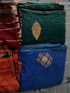 4 Sarees Combo No Blouse