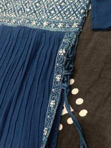 Teal blue palaZo set with dupatta