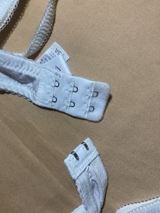 White Bra with Light Blue Lace