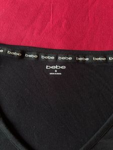 Bebe Black Long Sleeve Top