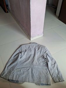 Men Silver Blazer