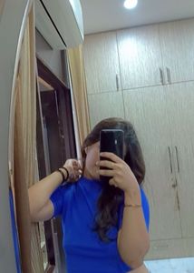 Blue Crop Top, with Mandarin Collar