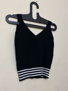 Black &amp; White Striped Tank Top
