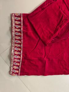 Beautiful Pink Velvet Dress Without Duppata