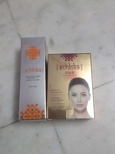 Schloka Gold Facial Kit & Sunscreen Cream Set