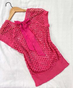 Pinterest Bow Pink Knit Top D