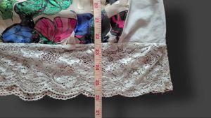 FREE SHIPPING :3 y2k Butterfly Print Lace Trim Top