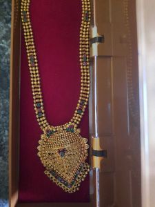 Gold Necklace with Gemstones