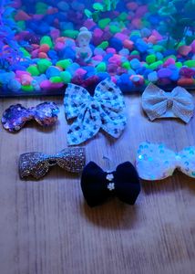 Set Of 6 Bow Clips