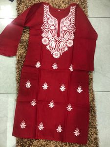 Pure Cotton Lucknowi Kurti