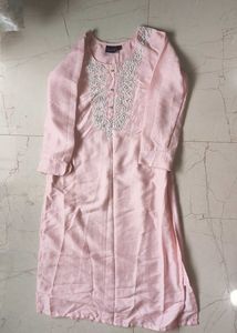 Beautiful Beads embroidery pink kurta