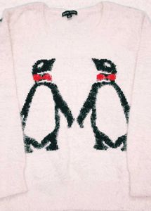 Penguin Fuzzy Knit Sweater