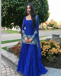 Royal Blue Sharara Suit