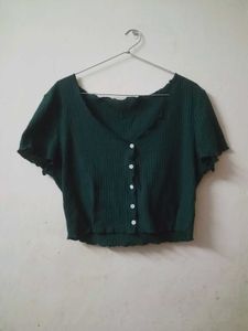 Cute Green Crop Top