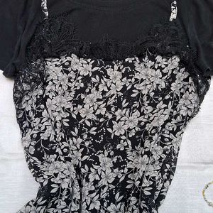 Printerest Korean Cute Frock Dress Outfit