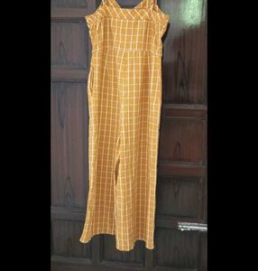 Yellow Plaid Jumpsuit