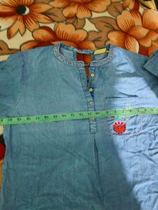 Beautiful Embroidery Denim Top..