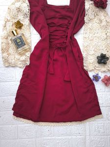 Corset Back Lace-Sleeve Kurti🎀