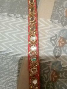 Red &amp; Gold Embellished Trim