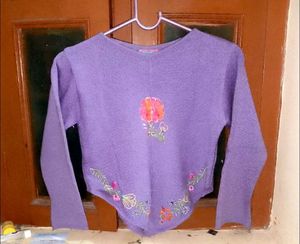 Lavender Cropped Sweater 💜🌸