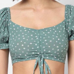 green summer-y Crop Top