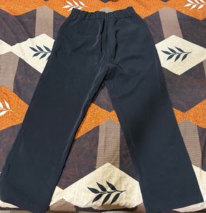 Black Wide Leg Trousers In Size M