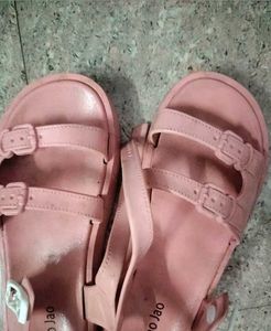 Pink Aao Jao Buckle Sandals