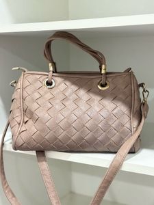 Woven Handbag with Tassels