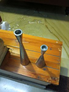 Silver Metal Candle Holders