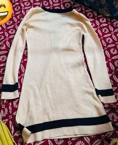 Elegant Cream Knit Dress