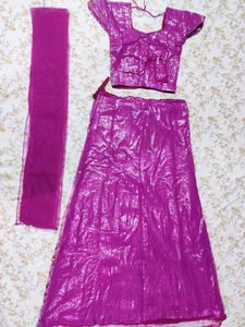 💜😍Girl&#39;s Lehanga Choli ( For 11 - 12 Years )