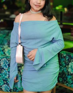Powder Blue Short Dress