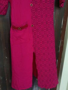 Rayon Straight Cut Umbrella Kurti L Size