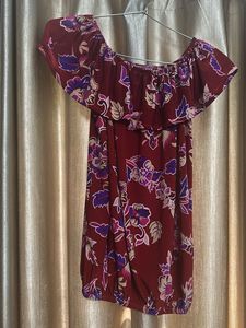 Boho Floral Off-Shoulder Summer Top