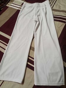 WHITE WIDE LEG TROUSER