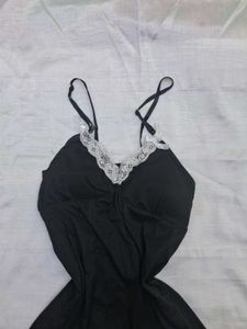 Y2k Lace Trim Slip Dress