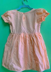 Peache Color Baby Girl  Dress