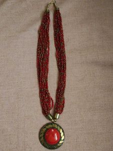 Red Beaded Necklace