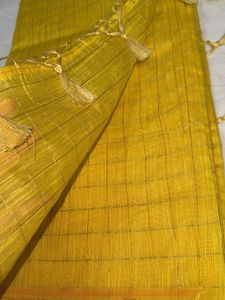 Cotton Saree With Zari Checkers