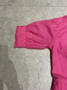 Pink Ruffle Hem Dress