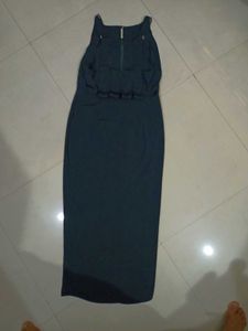 Black Sheer-Panel Cocktail Dress