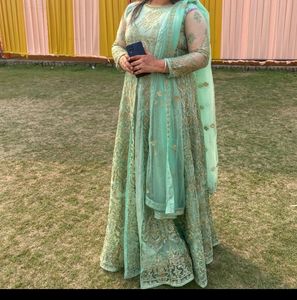 Offers R Welcomed Fr Pure Georgette Net Heavy Gown