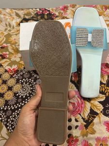 Sparkly Bow Slides