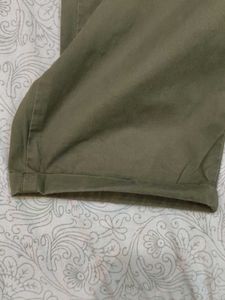 Olive Green Casual Pants