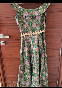 Anarkali Gown With Belt And Dupatta