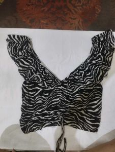 Zebra Print Crop Top