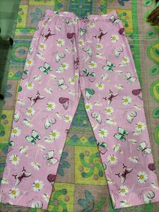 Stitched Pink Butterfly Night Suit