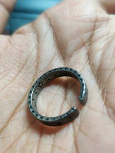 92.5 Silver Ring With Carvings In Black Polish