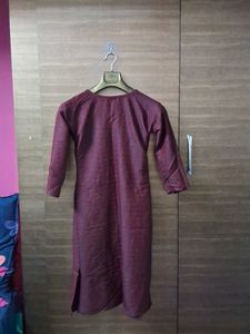 Coffee Brown Colour Embroided Kurti