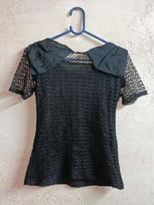 Girl's Elegant Lace Top Layered Black 🖤